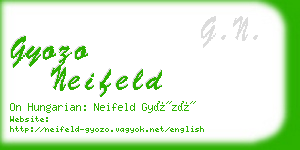 gyozo neifeld business card